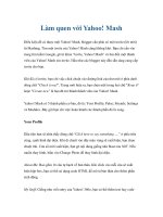 Làm quen với Yahoo! Mash pot