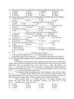 Đề Thi Thử Vào Lớp 10 Tiếng Anh 2013 - Phần 1 - Đề 12 doc