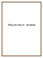 Tiếng anh công sở - văn phòng potx
