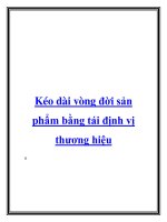 Kéo dài vòng đời sản phẩm bằng tái định vị thương hiệuĐ.Khái niệm vòng pptx