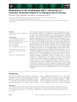 Báo cáo khoa học: Modulation of the Arabidopsis KAT1 channel by an activator of protein kinase C in Xenopus laevis oocytes potx