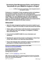 Developing Data Management Policy and Guidance Documents for your NARSTO Program or Project ppt