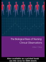 The Biological Basis of Nursing: Clinical Observations ppt