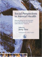 Social Perspectives in Mental Health Developing Social Models to Understand and Work with Mental Distress potx