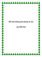 Đổi mới không gian phòng ăn cho gia đình bạn pptx