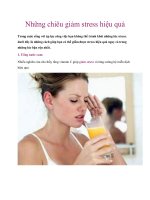 Những chiêu giảm stress hiệu quả potx