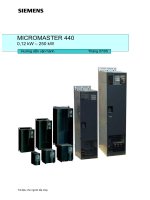 micromaster 440 - 0,12 kw – 250 kw hướng dẫn vận hành