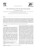 phase transformations in wo3 thin films during annealing