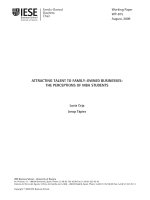 ATTRACRING TALENT TO FAMILY-OWNED BUSINESSES: THE PERCEPTIONS OF MBA STUDENTS docx