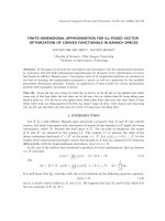 Xấp xỉ hữu hạn chiều cho bài toán cực trị đa mục tiêu không chỉnh các phiếm hàm lồi trong không gian Banach. docx