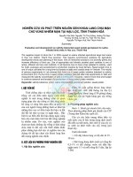 Nghiên cứu và phát triển nguồn gen khoai lang chịu mặn cho vùng nhiễm mặn tại Hậu Lộc, tỉnh Thanh Hóa pdf