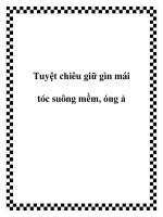 Tuyệt chiêu giữ gìn mái tóc suông mềm, óng ả pdf