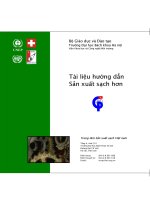 Tài liệu hướng dẫn sản xuất sạch hơn