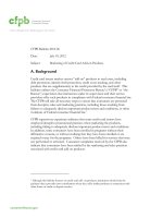 Marketing of Credit Card Add-on Products CFPB Bulletin 2012-06 pot