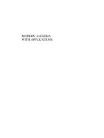 MODERN ALGEBRA WITH APPLICATIONS pdf