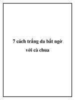 7 cách trắng da bất ngờ với cà chua pdf