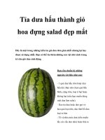 Tỉa dưa hấu thành giỏ hoa đựng salad đẹp mắt potx