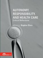 Autonomy, Responsibility, and Health Care - Critical Reflections potx