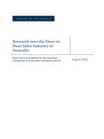 Research into the Door-to- Door Sales Industry in Australia pdf