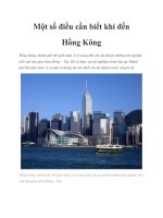 Một số điều cần biết khi đến Hồng Kông pptx