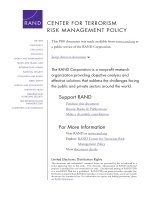 The Federal Role in Terrorism Insurance potx