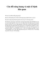 Cân đối năng lượng và một số bệnh liên quan doc