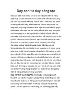 Dạy con tư duy sáng tạo ppt