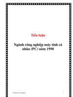 tiểu luận ngành công nghiệp máy tính cá nhân (pc) năm 1998