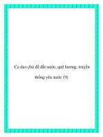 Những bài ca dao yêu quê hương doc