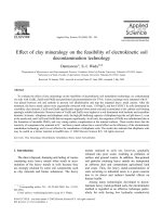 Effect of clay mineralogy on the feasibility of electrokinetic soil