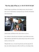 Mẹo hay giúp chống say xe cho bé khi đi du lịch pot