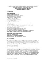 PACIFIC COAST OBSTETRICAL AND GYNECOLOGICAL SOCIETY INTERIM BOARD OF DIRECTORS MEETING WESTIN SAN FRNCISCO AIRPORT SATURDAY, MARCH 7, 2009 potx