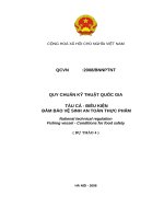 QUY CHUẨN KỸ THUẬT QUỐC GIA TÀU CÁ - ĐIỀU KIỆN ĐẢM BẢO VỆ SINH AN TOÀN THỰC PHẨM pot