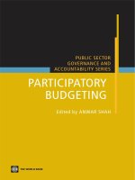 PUBLIC SECTOR GOVERNANCE AND ACCOUNTABILITY SERIES - PARTICIPATORY BUDGETING ppt