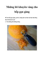 Những lời khuyên vàng cho bếp gọn gàng pdf