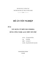 Đồ án: Xây dựng từ điển multimedia dùng công nghệ ajax trên nền PHP