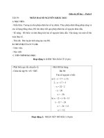 giáo án bài nhân hai số nguyên khác dấu - toán 6 - gv.huỳnh công vinh