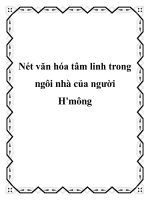 Nét văn hóa tâm linh trong ngôi nhà của người H''''mông pot