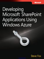 Developing Microsoft SharePoint Applications Using Windows Azure doc