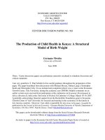 The Production of Child Health in Kenya: A Structural Model of Birth Weight potx