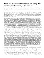 Phân tích đoạn trích “Vĩnh biệt Cửu Trùng Đài” của Nguyễn Huy Tưởng – bài mẫu 2