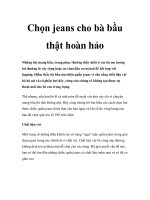 Chọn jeans cho bà bầu thật hoàn hảo ppt