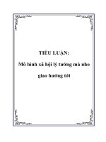 TIỂU LUẬN: Mô hình xã hội lý tưởng mà nho giao hướng tới pptx