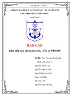 Giao tiếp bàn phím ma trận, LCD và PPI8255