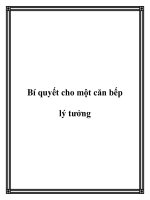 Bí quyết cho một căn bếp lý tưởng pdf