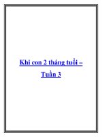 Khi con 2 tháng tuổi – Tuần 3 pptx