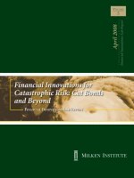 Financial Innovations for Catastrophic Risk: Cat Bonds and Beyond docx