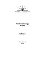 Food Technology Stage 6 Syllabus pot