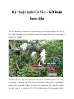 Kỹ thuật nuôi Cá Sấu - Kết luận bước đầu doc