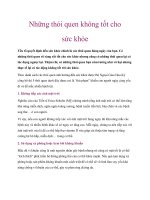 Những thói quen không tốt cho sức khỏe ppt